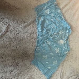 Blue flower crop top